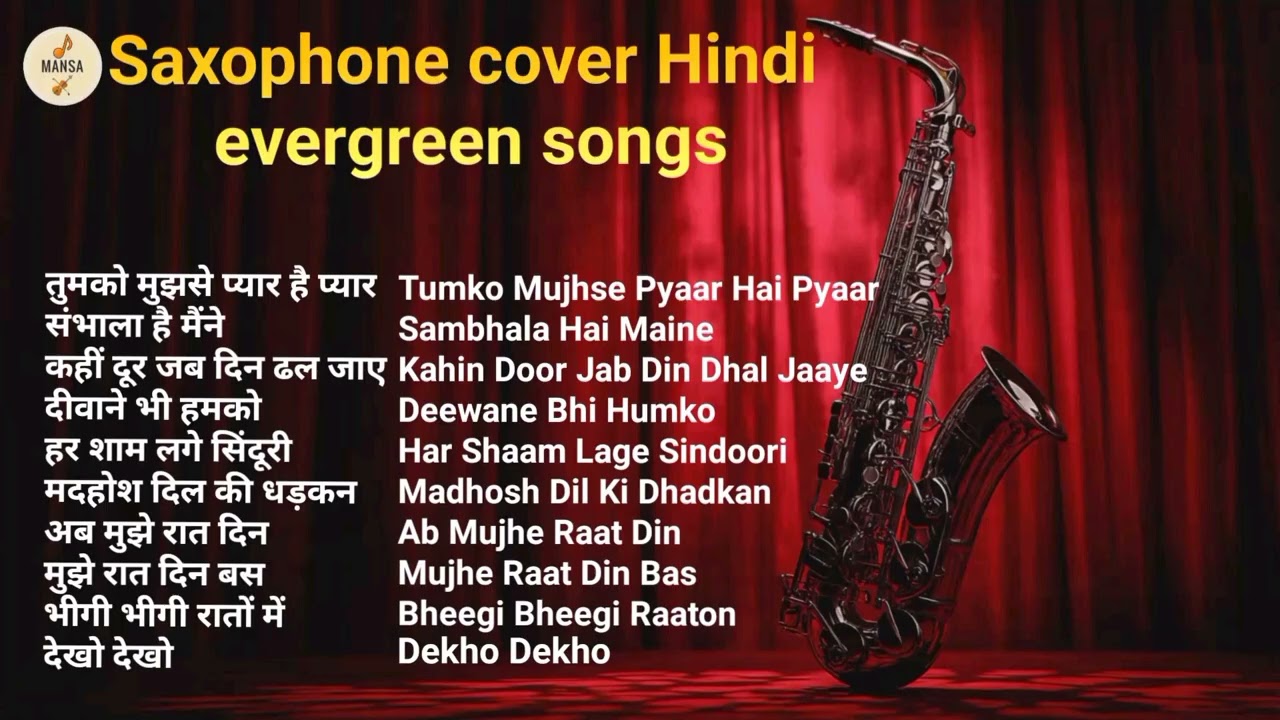 Romantic Bollywood Saxophone Instrumental | Old Hindi Love Songs Medley | Soulful Evening Melodies