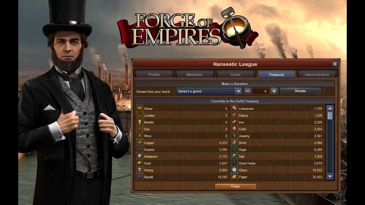 Forge of Empires - How to donate goods to guild treasury