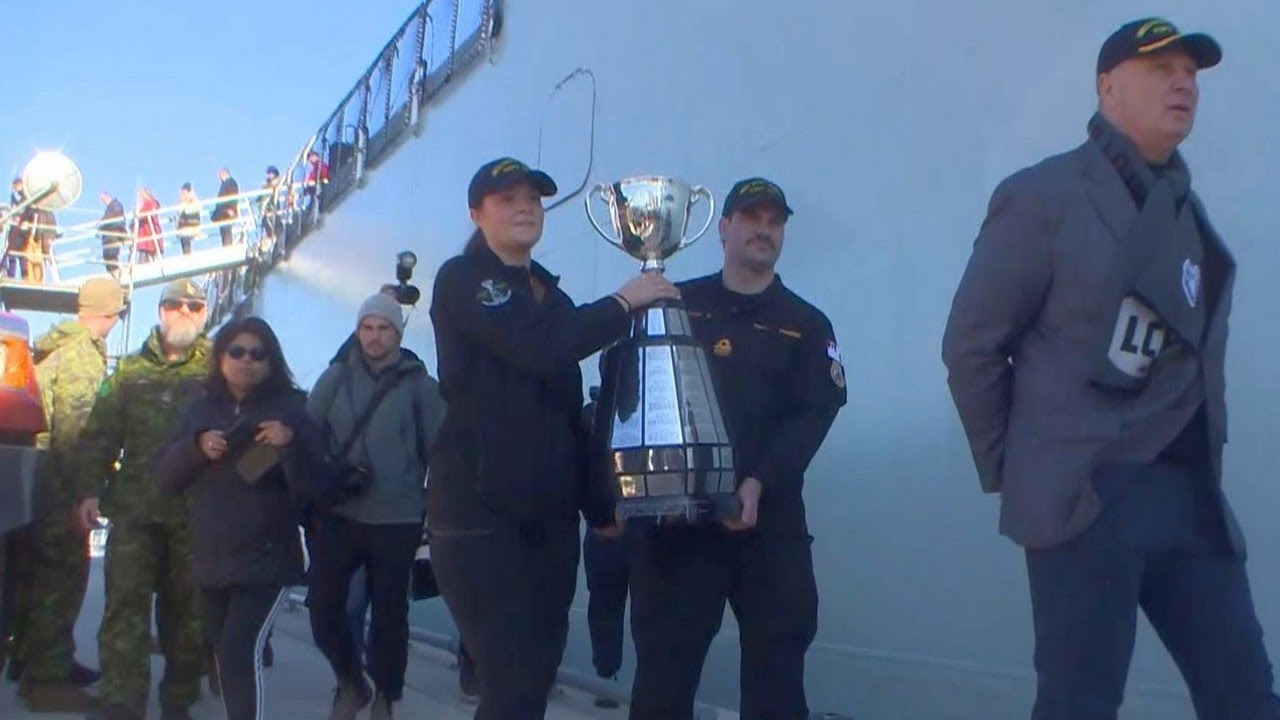 Grey Cup trophy makes its grand entrance into Hamilton