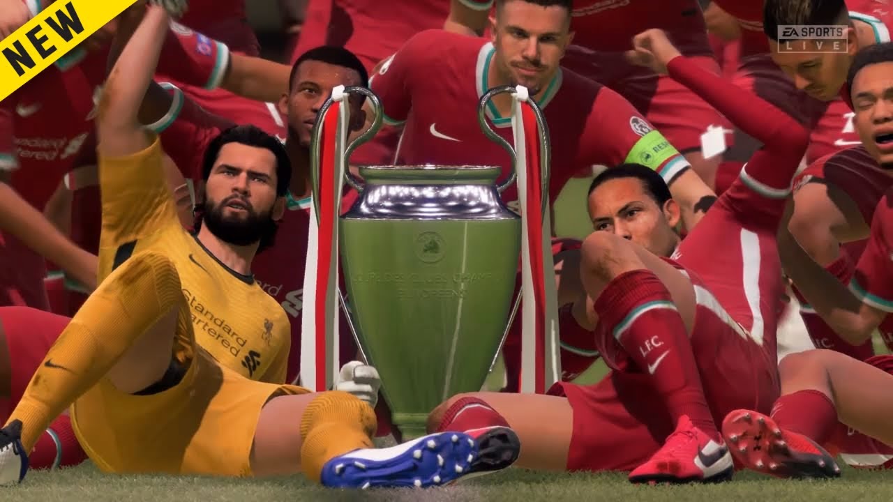 FIFA 21 | UEFA Champions League Celebration, Player Reaction | Trophy Lifting Gameplay