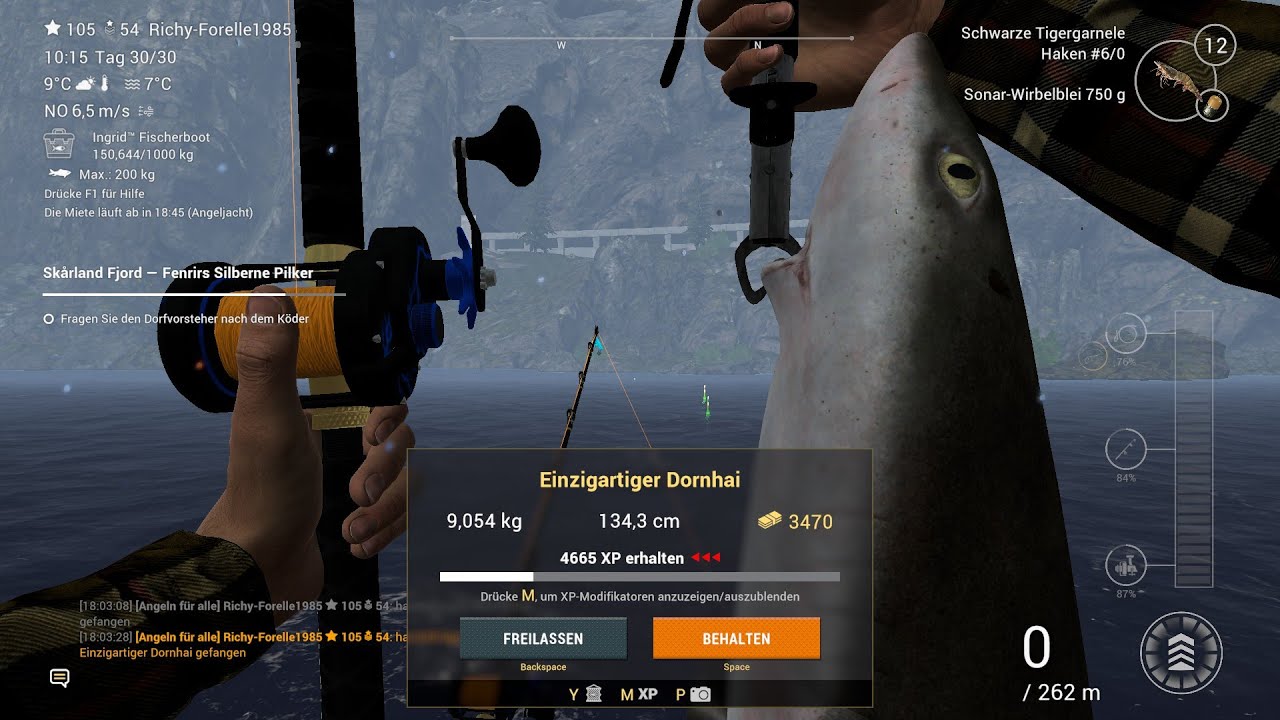 Fishing Planet einzigartiger Dornhai auf Grund