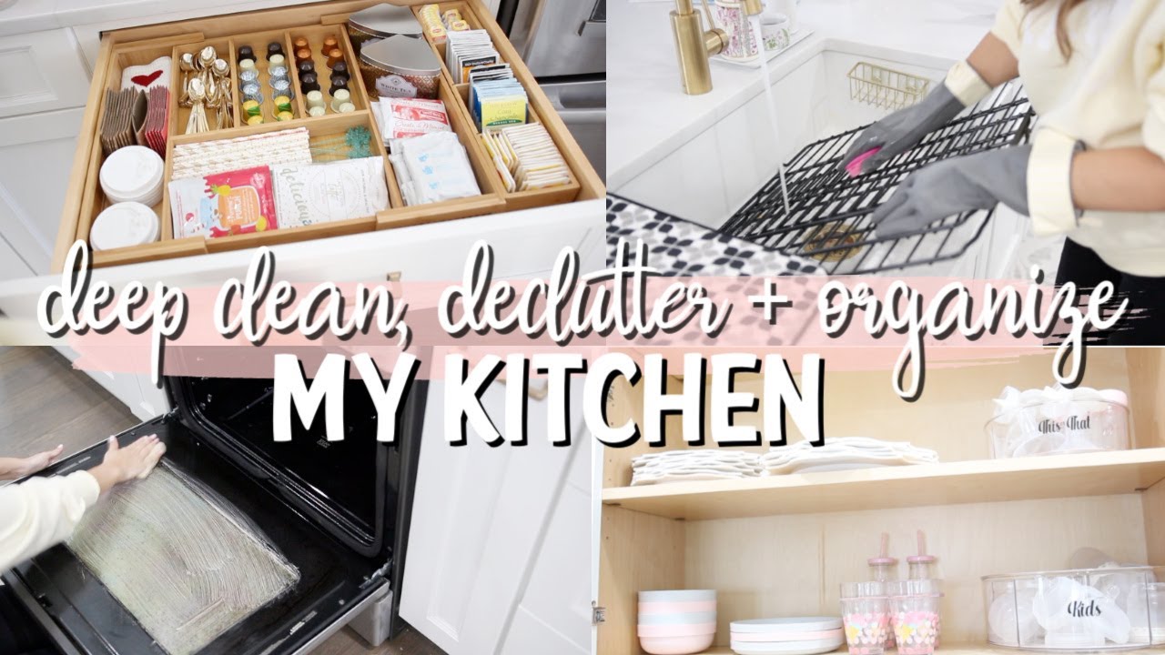 EXTREME SPRING CLEANING 2020 | DEEP CLEAN, DECLUTTER + ORGANIZE MY KITCHEN