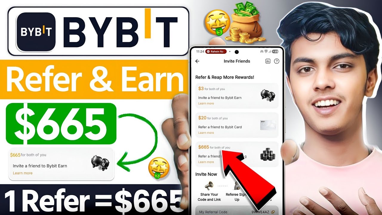 Bybit refer and earn | how to refer and earn on bybit | bybit se paise kaise kamaye 