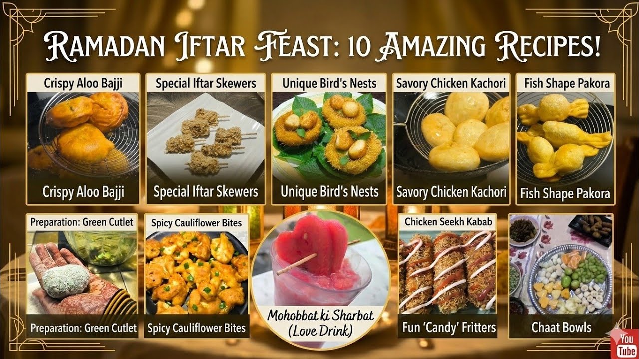 Ramadan special recipes| iftar recipes | 10 recipe  make in 10 minutes by cook with shabina 