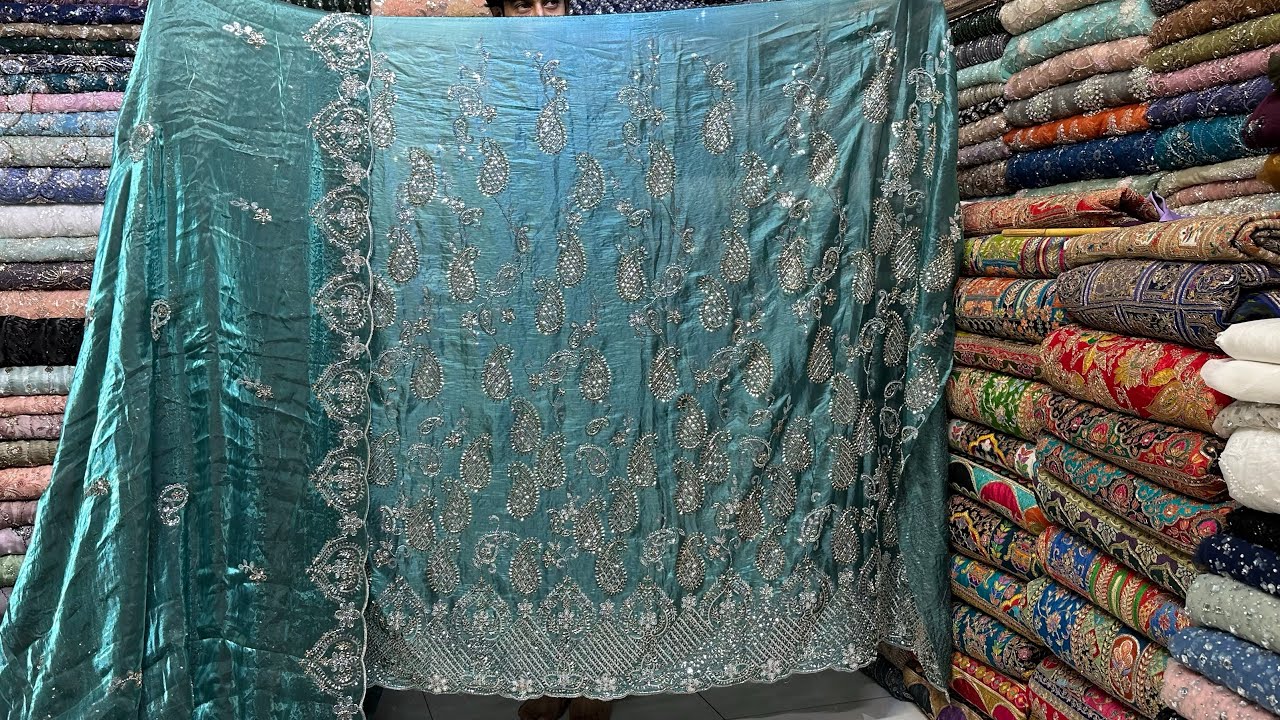 Korean Silk Par Bilkul New Carry Design | Luxury Cutdana Work | 7 Colours | 4PCS Suit & Loose Fabric