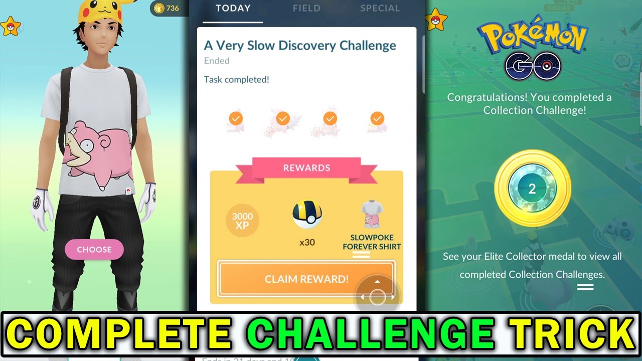 How To Complete A Very SLow Discovery Challenge in Pokemon Go | How To Catch All Slowpoke Forms