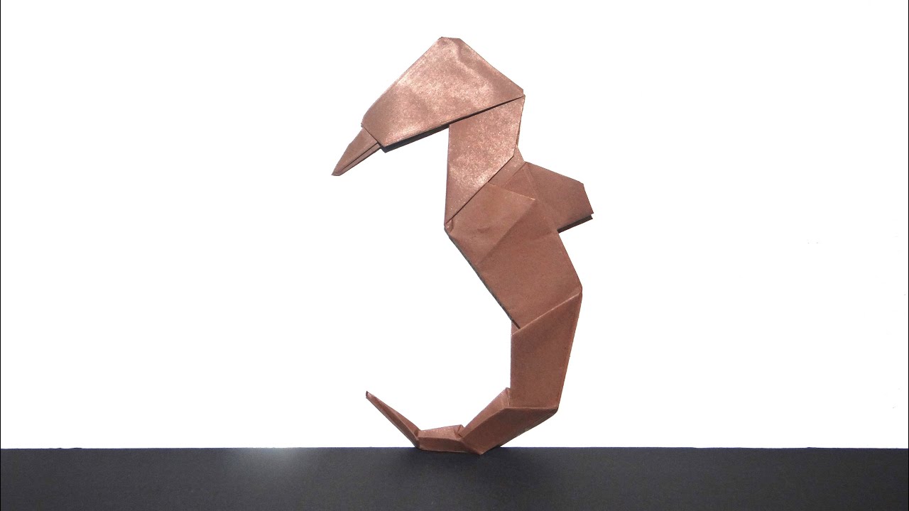 Cómo hacer un caballito de mar de papel / origami fácil/ paso a paso