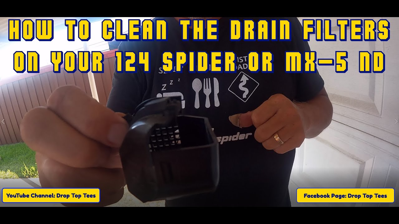 How to Clean the Drain Filters on a 124 Spider or MX-5 ND