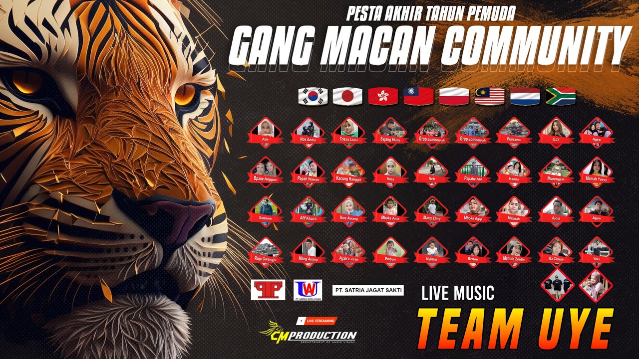 LIVE MALAM  LIVE MUSIC TEAM UYEE || ANNIVERSARY GMC KE -  12 || DESA TUGU GANG MACAN || 31 DES 2024