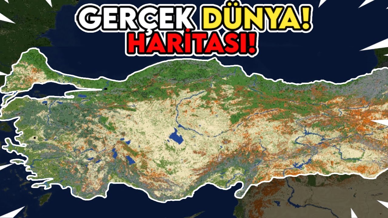 GER&Ccedil;EK D&Uuml;NYA Haritasında T&Uuml;RKİYE'YE Yolculuk! - Minecraft Towny