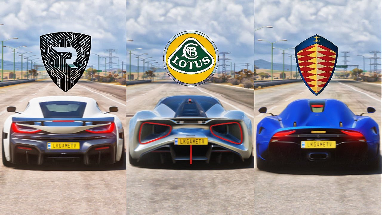 FH5 DRAG RACE - Rimac Nevera Vs Lotus Evija Vs Regera