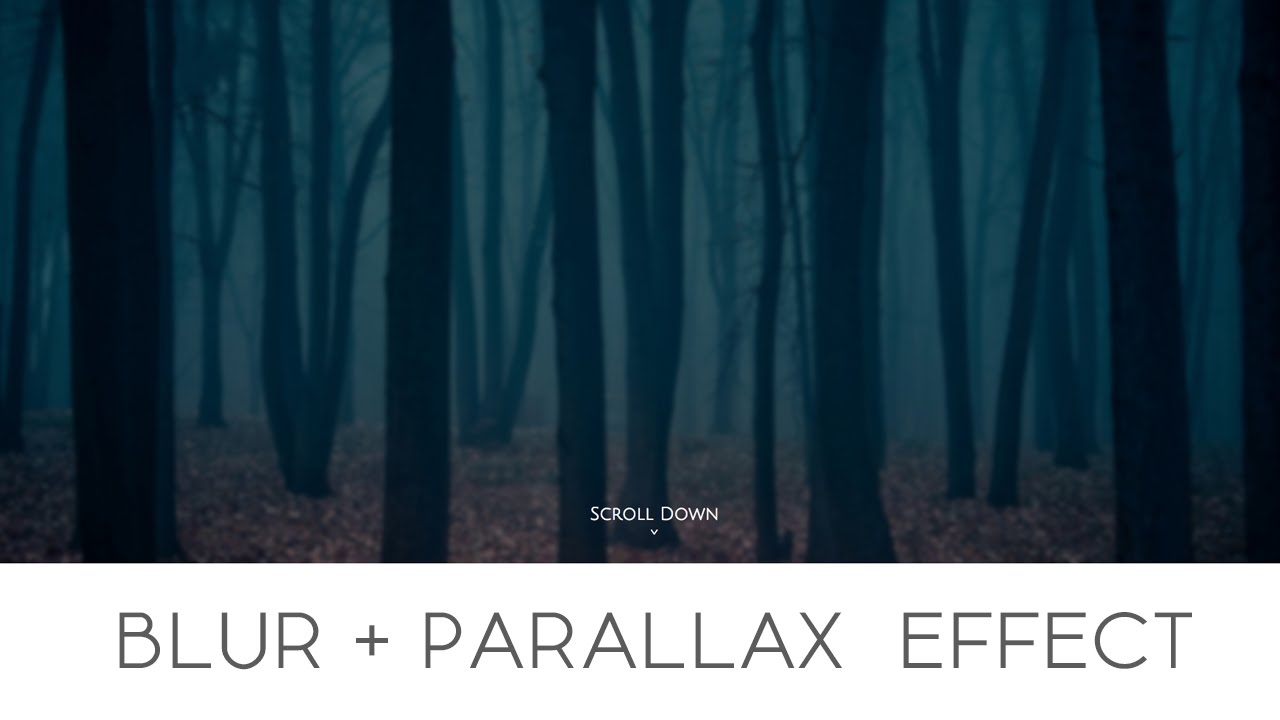 tutorial html css jquery | efecto scroll blur y parallax