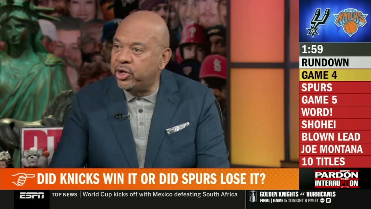 Pardon The Interruption | Wilbon on Knicks complete rally after trailing by 29 to beat Spurs in Gm 4