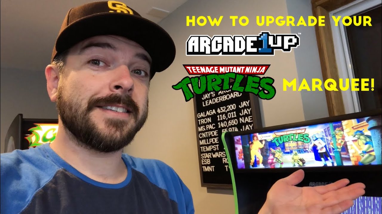 How to upgrade your Arcade1Up TMNT Arcade's Marquee! Light Up Marquee Mod Install