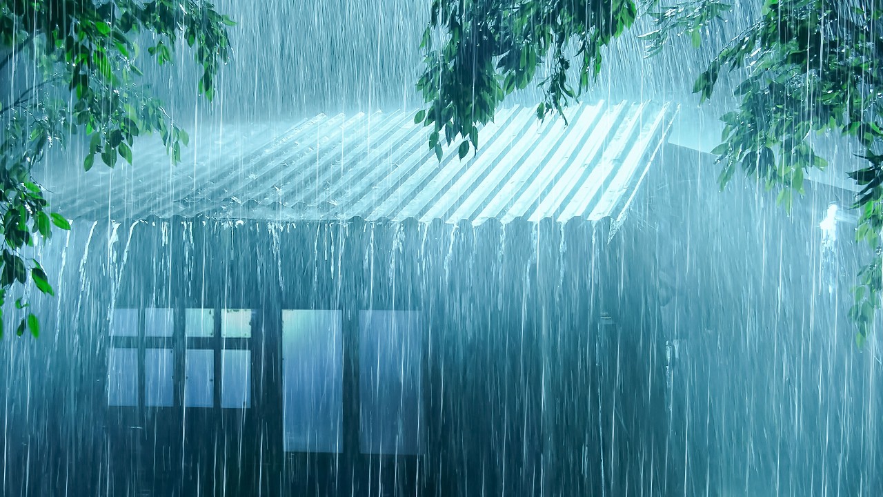 [Listen in 3 Minutes] Sleep Like a Baby with Heavy Rain on Metal Roof & Loud Thunder | White Noise
