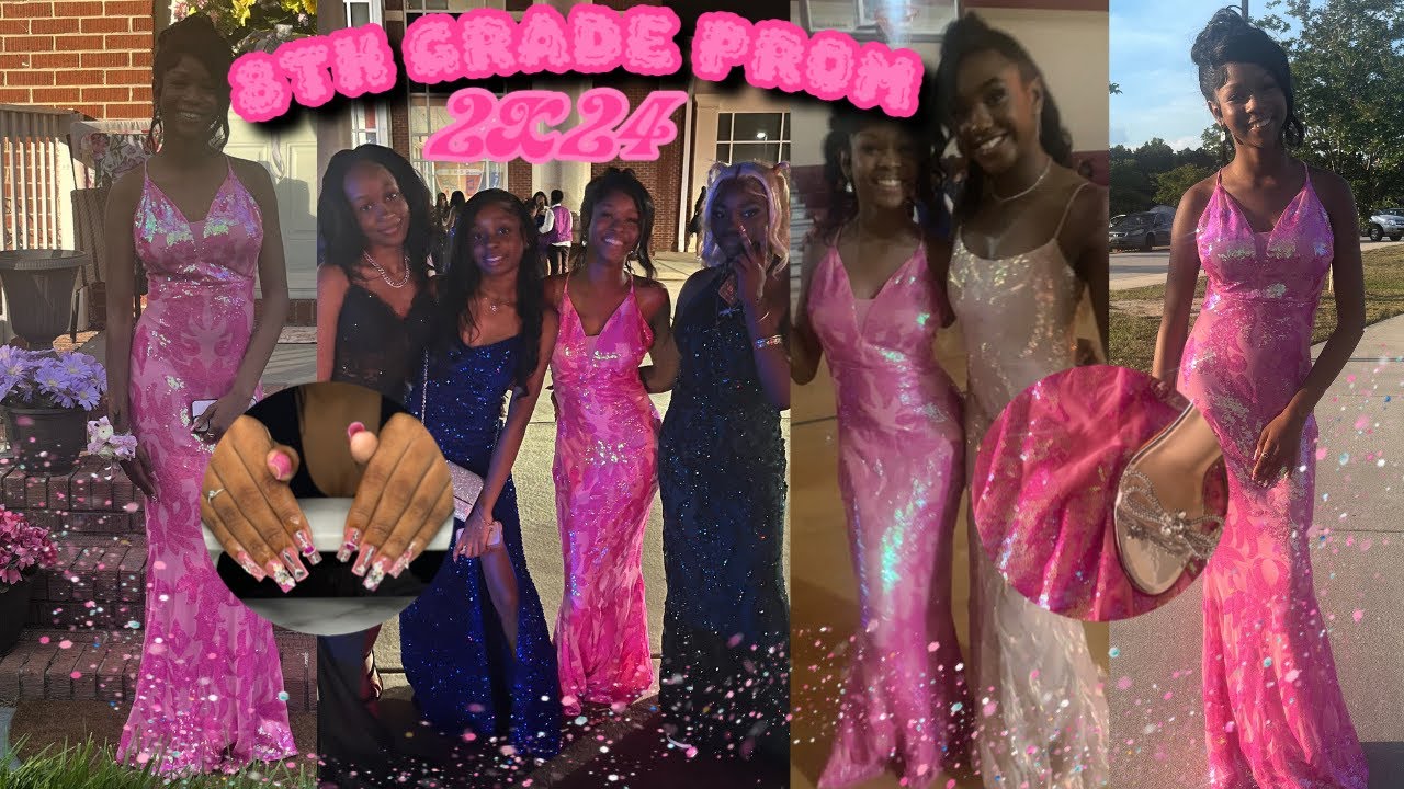 8TH GRADE PROM VLOG 2K24 | GRWM + VLOG: hair , nails , dress details , shoes , pictures & more!