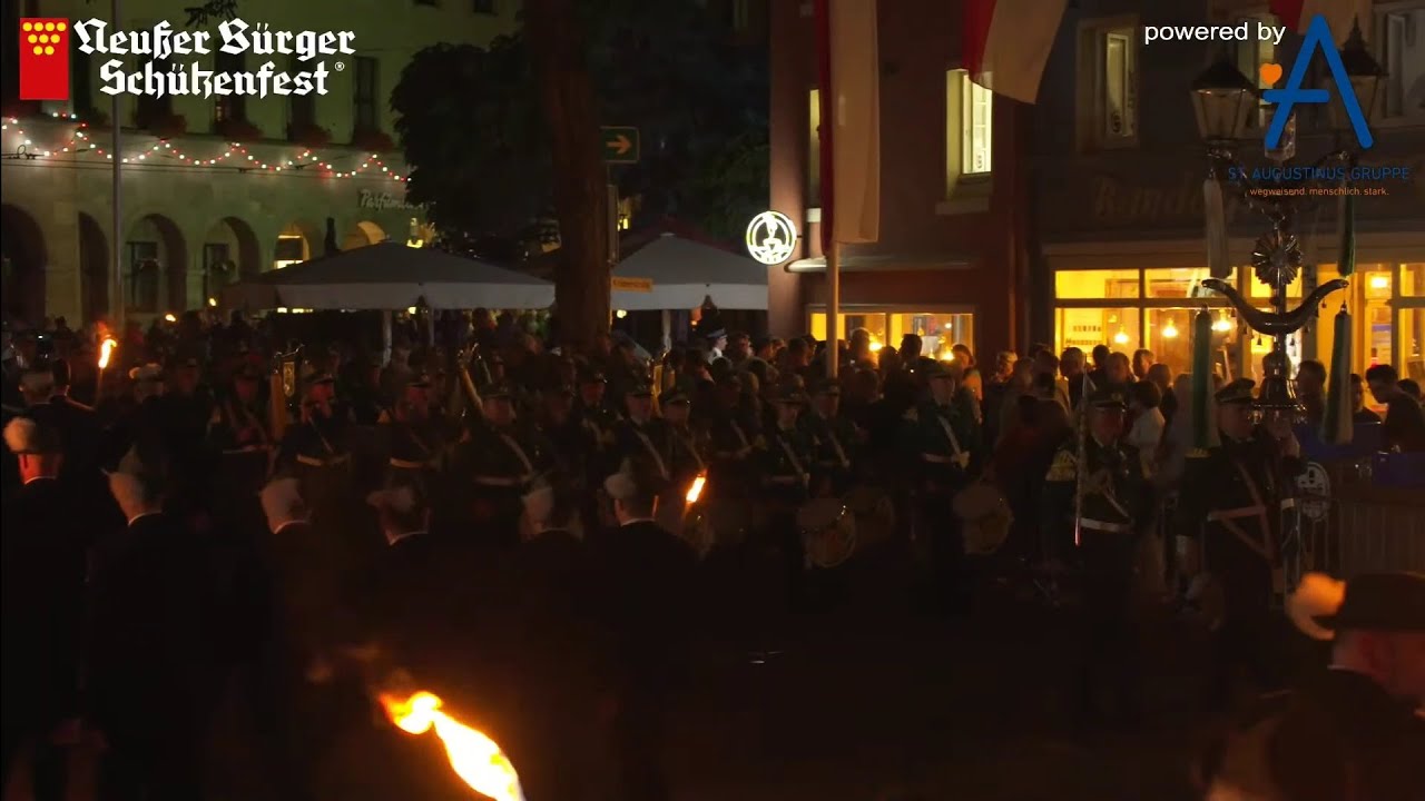 BTK Königshoven Jägerkapelle Straberg Mit Elan Fackelzug Schützenfest Neuss 2025