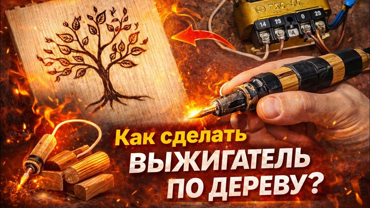 Как сделать выжигатель  своими руками DIY простой способ #выжигатель #пирография #дерево #burner