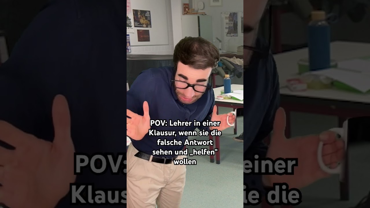 POV: Lehrer w&auml;hrend KLAUSUR 😂| Laschakv #Shorts
