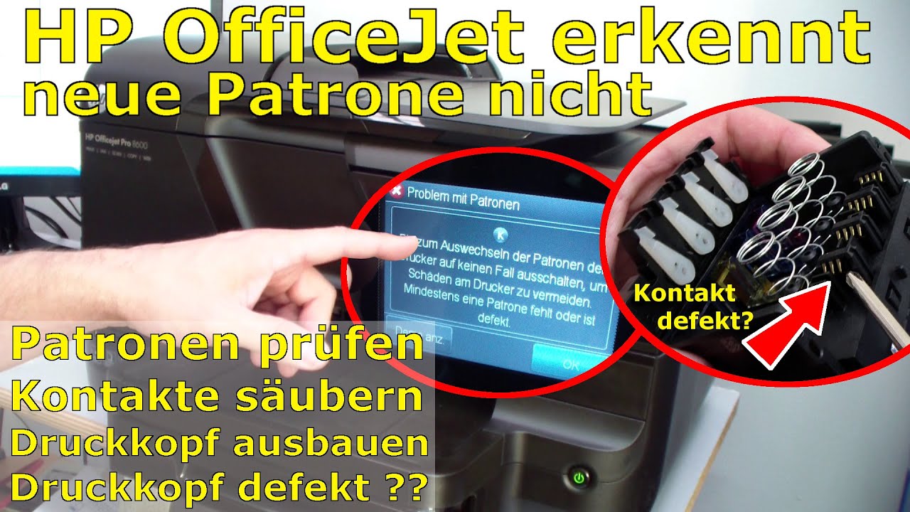 HP OfficeJet Pro 8600 meldet 