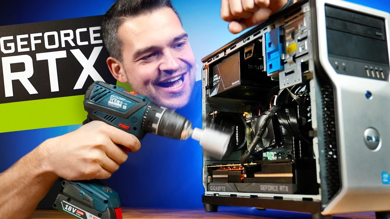 Wir bauen die STÄRKSTE GPU der Welt in den 100€ EBAY PC!!... #GamingSchrott