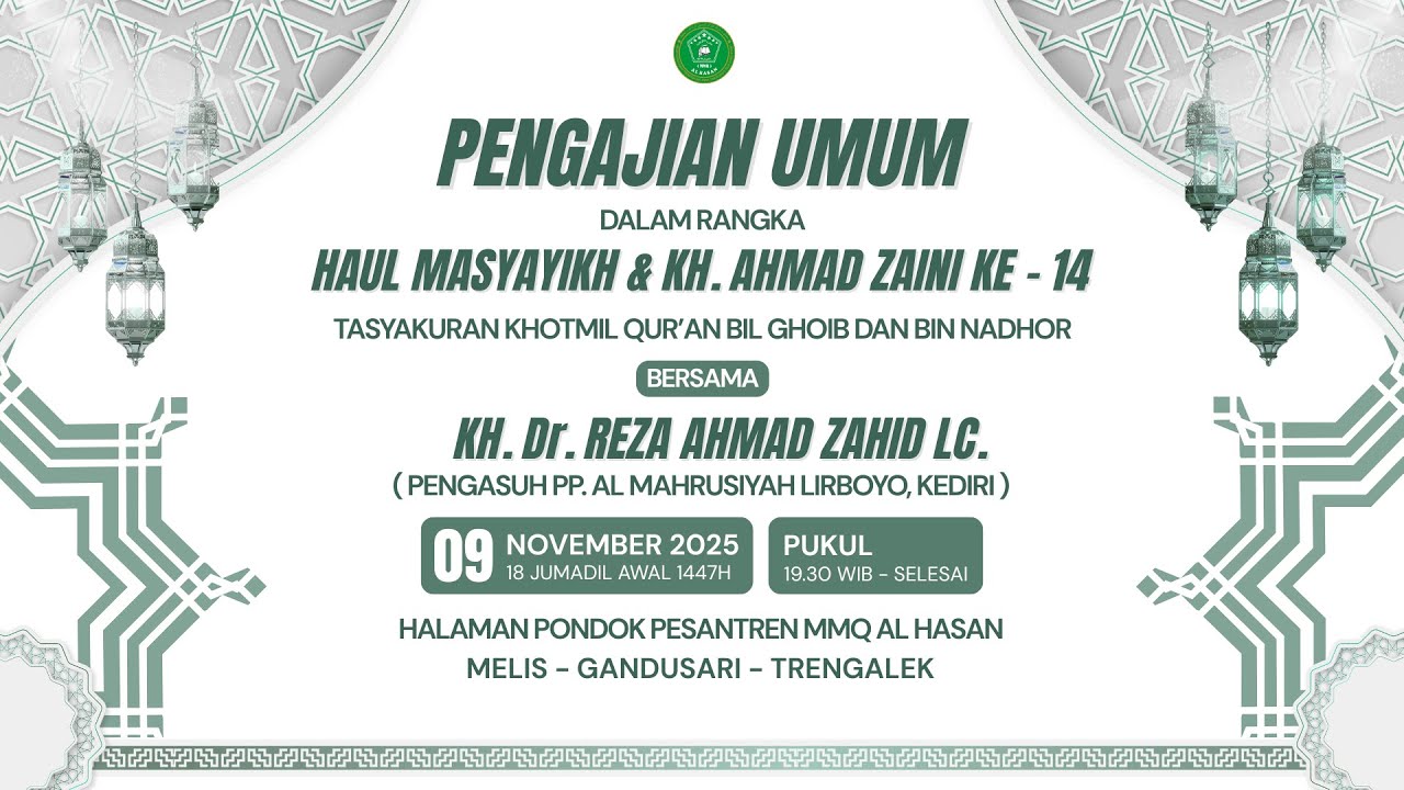 🔴[LIVE] PENGAJIAN UMUM DALAM RANGKA HAUL MASYAYIKH & KH. AHMAD ZAINI KE-14