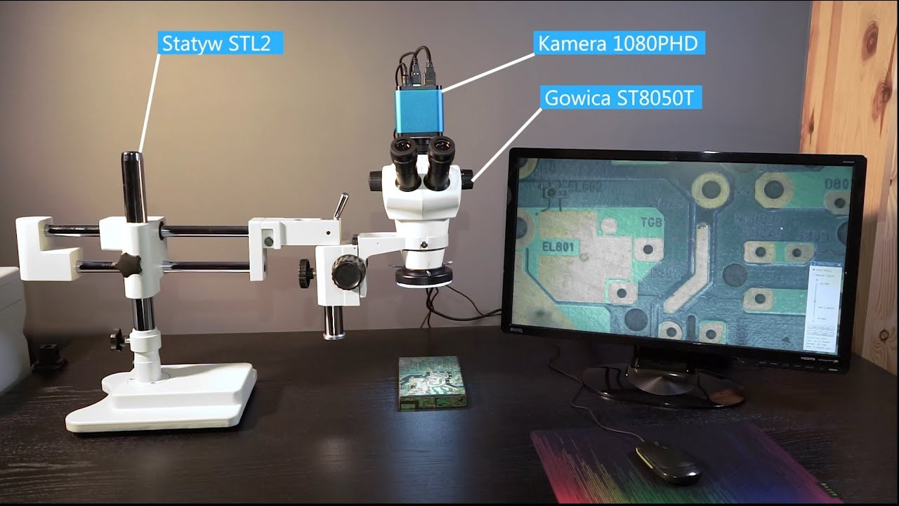 Mikroskop stereoskopowy Optek ST8050T z kamerą autofocus
