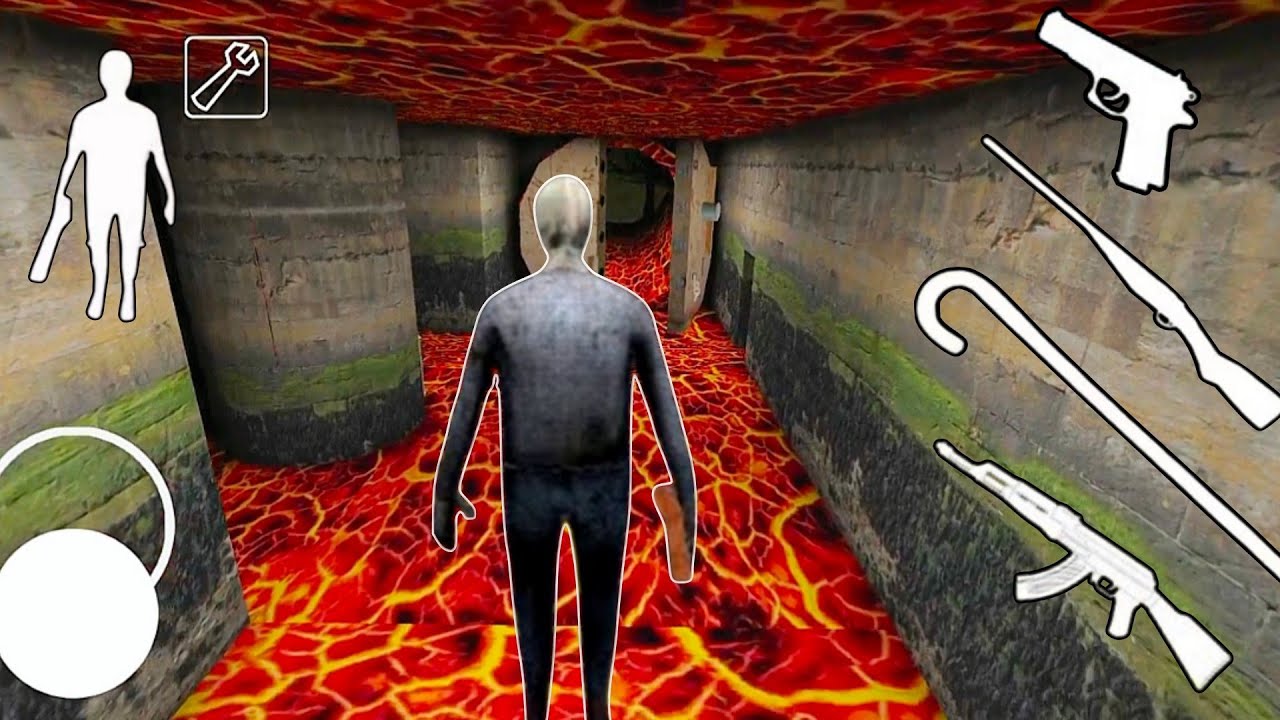 playing As grandpa in granny chapter 1 again 🔥saver scape ||1.8 Floor Is lava MOD ||