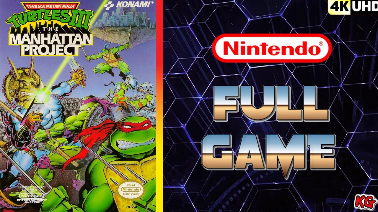Teenage Mutant Ninja Turtles III: The Manhattan Project [NES] Gameplay Walkthrough FULL GAME [4K60🔴]
