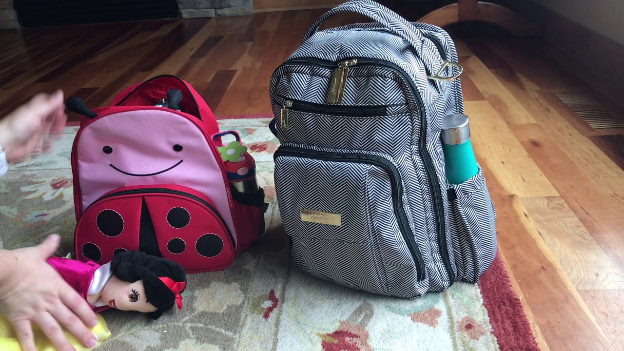 Ju Ju Be BRB Packed for a flight with 2 kids!