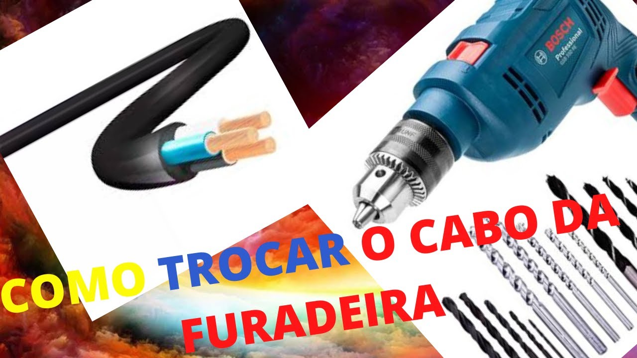 COMO TROCAR O CABO DE ENTRADA DA FURADEIRA BOSCH GSB 550 RE,