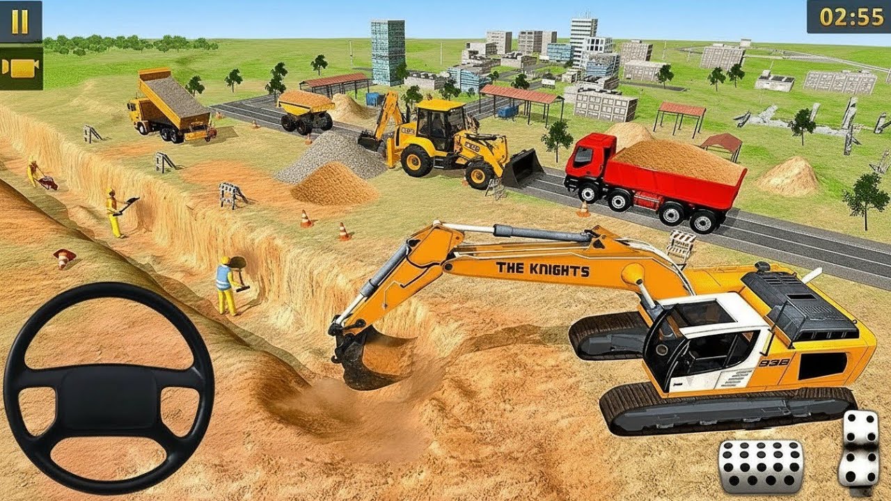 INSANE Heavy Excavator Work! City Road🚧 Construction Simulator Android