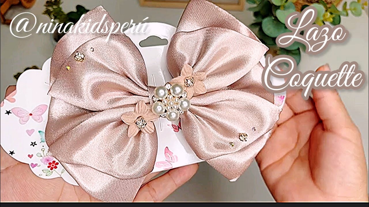 Maxi #lazocoquette moños de tela elegante fácil y rápido modelos para tu colección 💯 manual 🎀