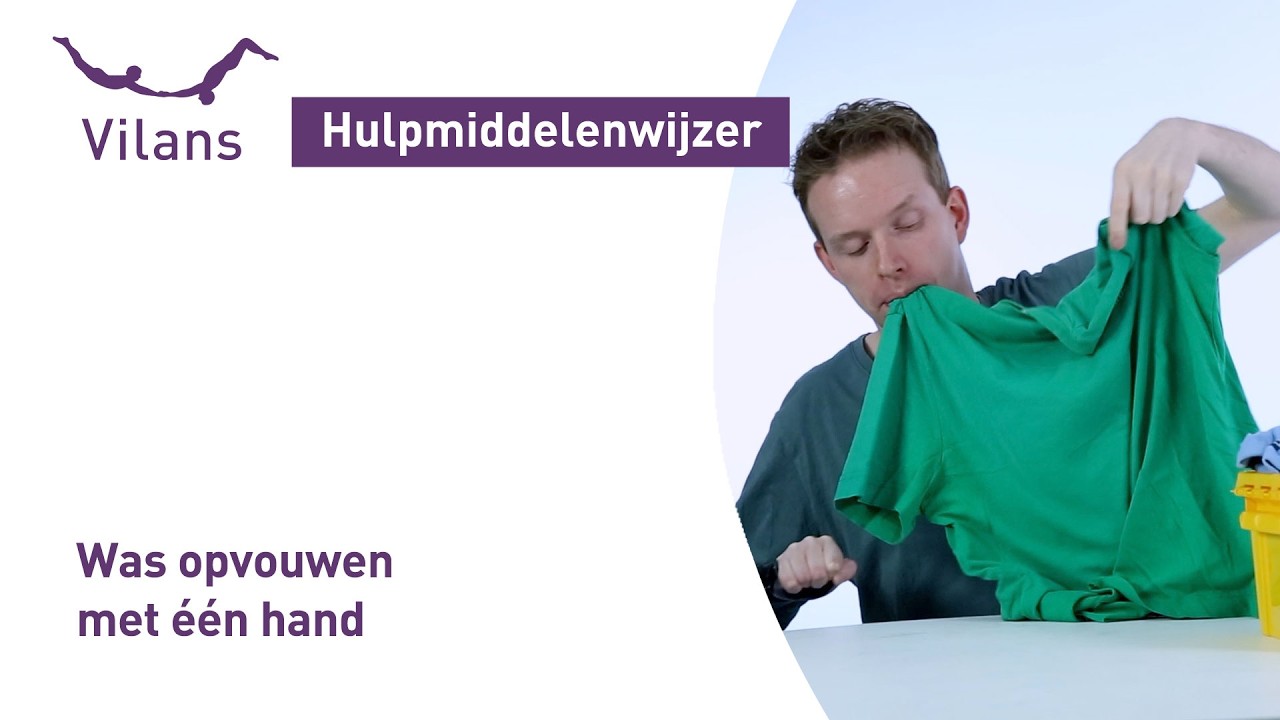 Was opvouwen met één hand
