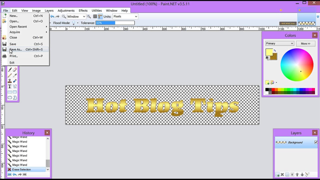 How to make Gradient Text on Paint.net