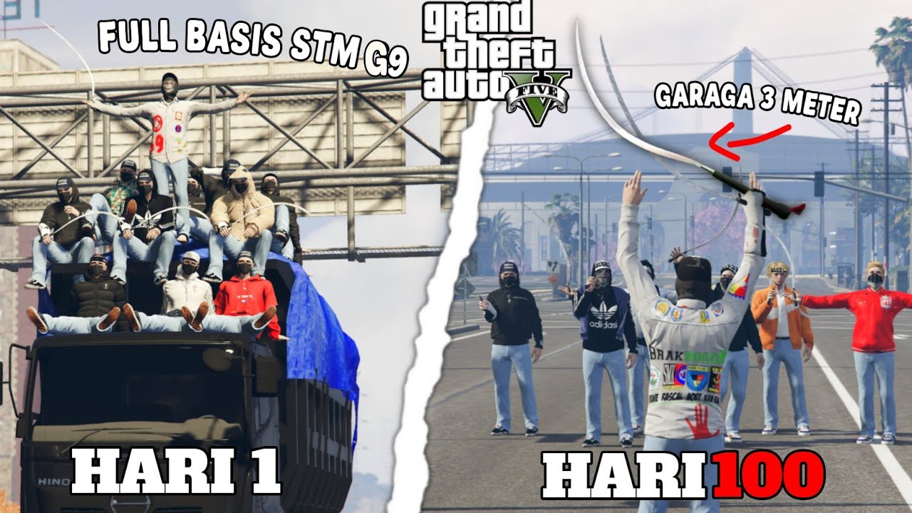 100 HARI DI GTA 5 TAWURAN ANTAR SEKOLAH