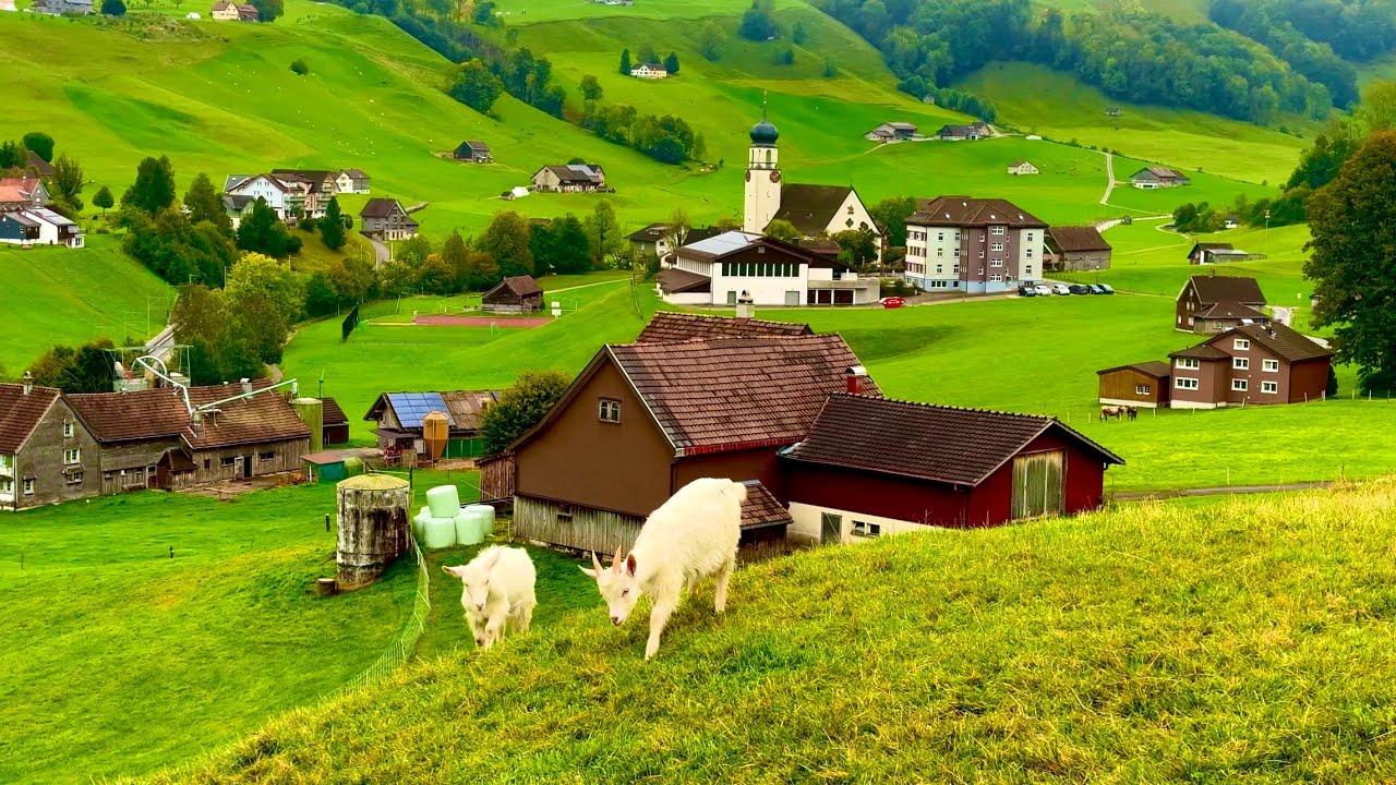 Switzerland Countryside Life - Relaxing Walk through the Most Beautiful Villages in Switzerland
