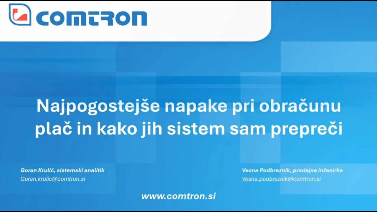 Avtomatsko preprečevanje napak pri obračunu plač