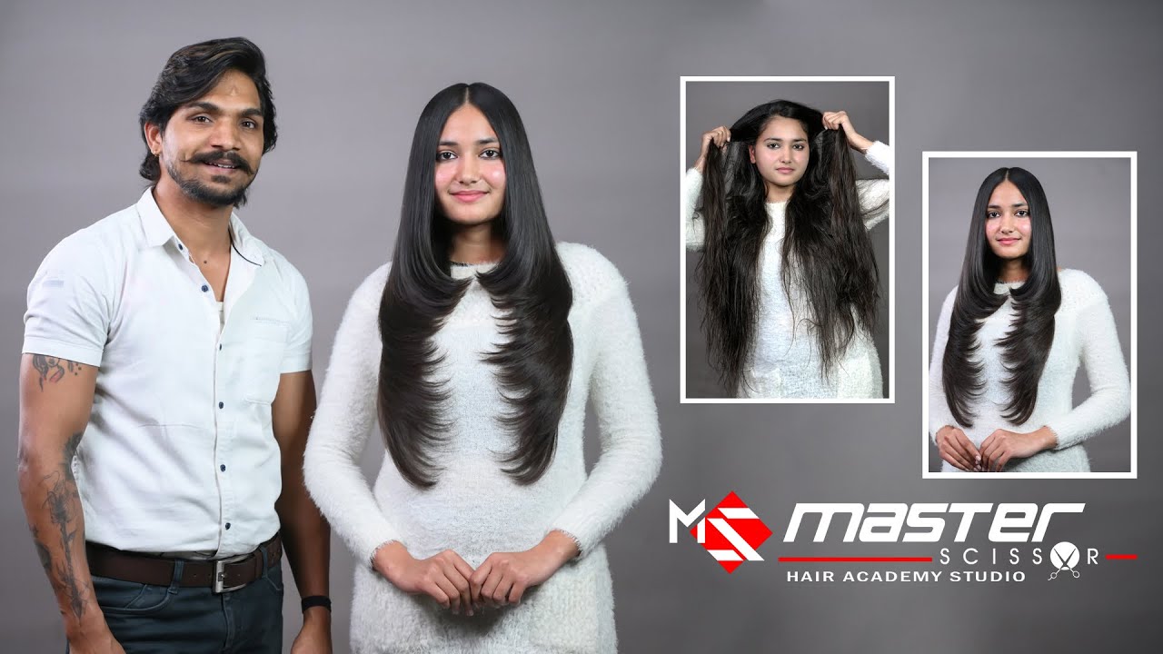 Forward graduation haircut | feather haircut | face frameing haircut | long layer cut |master deepak