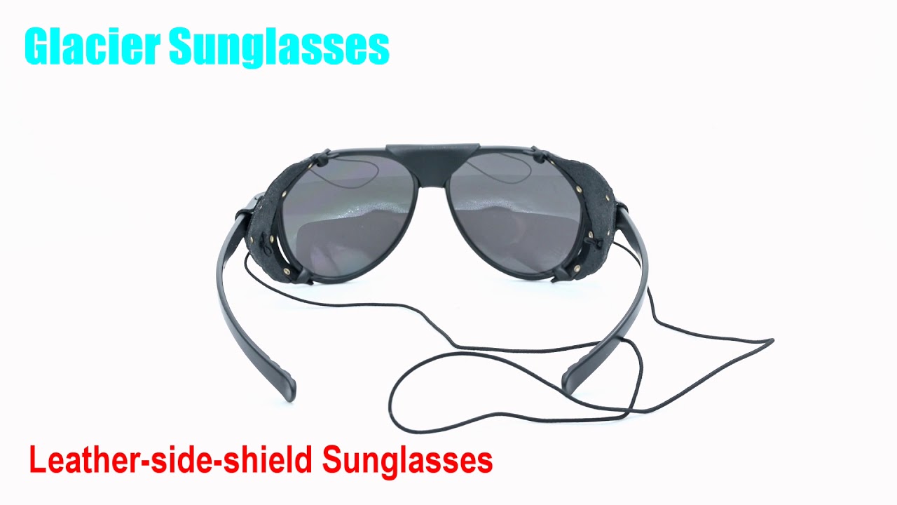 Leather-side-shield Sunglasses ( Glacier Sunglasses)