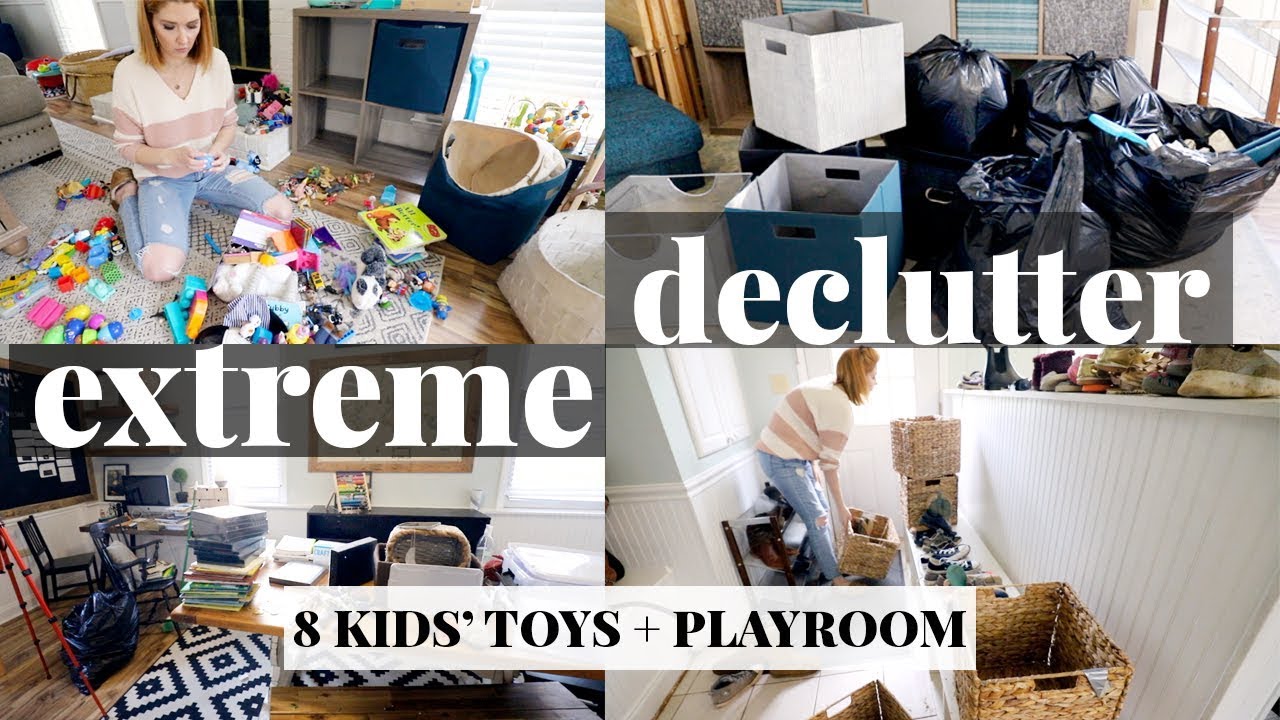 EXTREME TOY + PLAYROOM CLEAN + DECLUTTER \\ Before + After | Most Challenging One Yet!