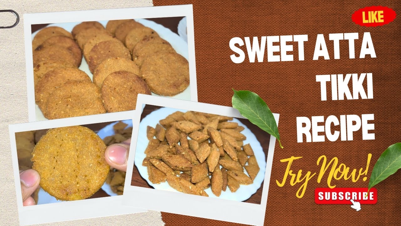 Mummy ke hath wali Meethi Tikki!🍪☕Sabse Khasta Atta Tikki Recipe | Healthy & Sweet Whole Wheat Tikki