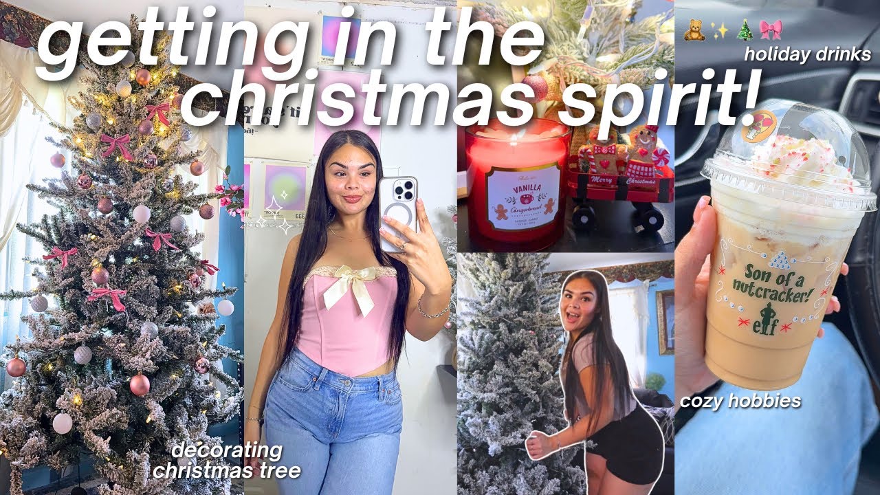 GETTING IN THE CHRISTMAS SPIRIT!🎄Setting Up Christmas Tree, Decor Shopping & Cozy Vibes
