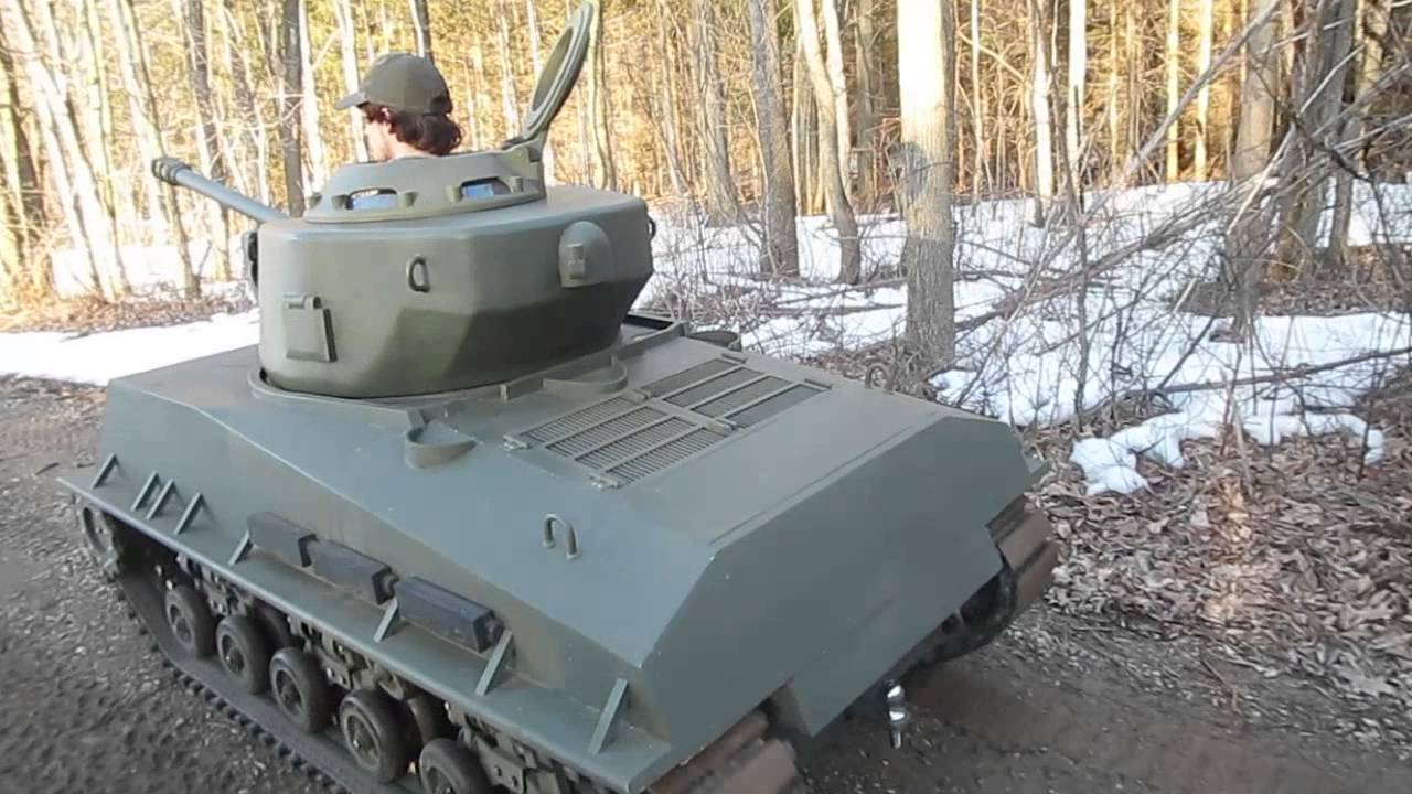 2/5 Scale Sherman M4A3E8 Tank Test Drive Part 8