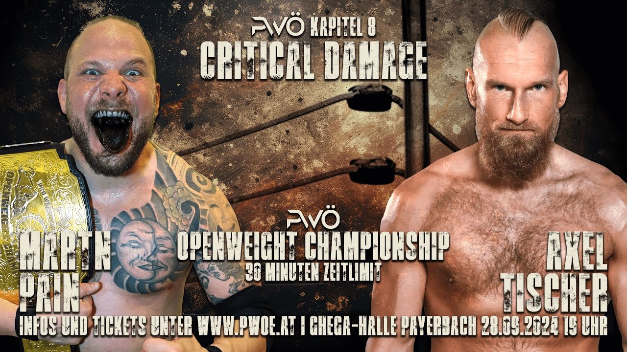 OPENWEIGHT CHAMPIONSHIP: Martn Pain (c) vs. Axel Tischer | PW&Ouml; Chapter 8: Critical Damage 28.09.2024