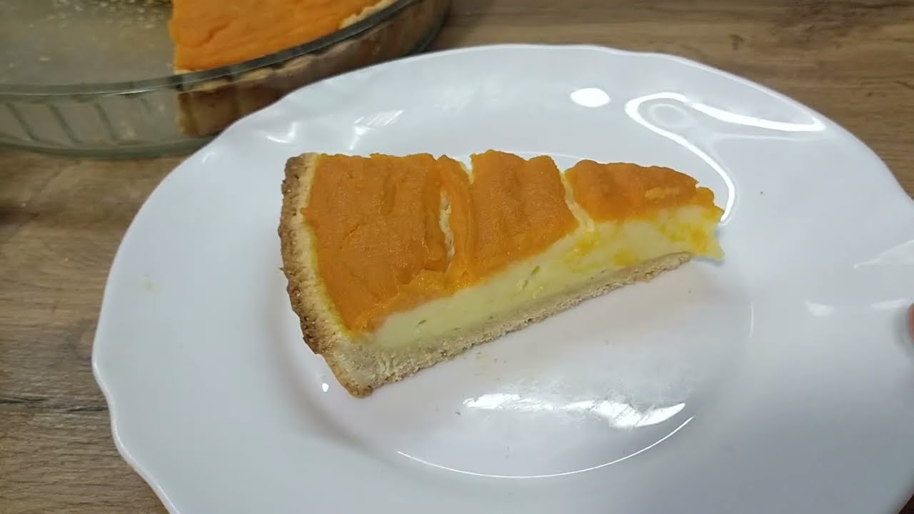 🎃🍮 Пісочний пиріг із гарбузом та заварним кремом | Осінній десерт, що тане в роті☕🍂