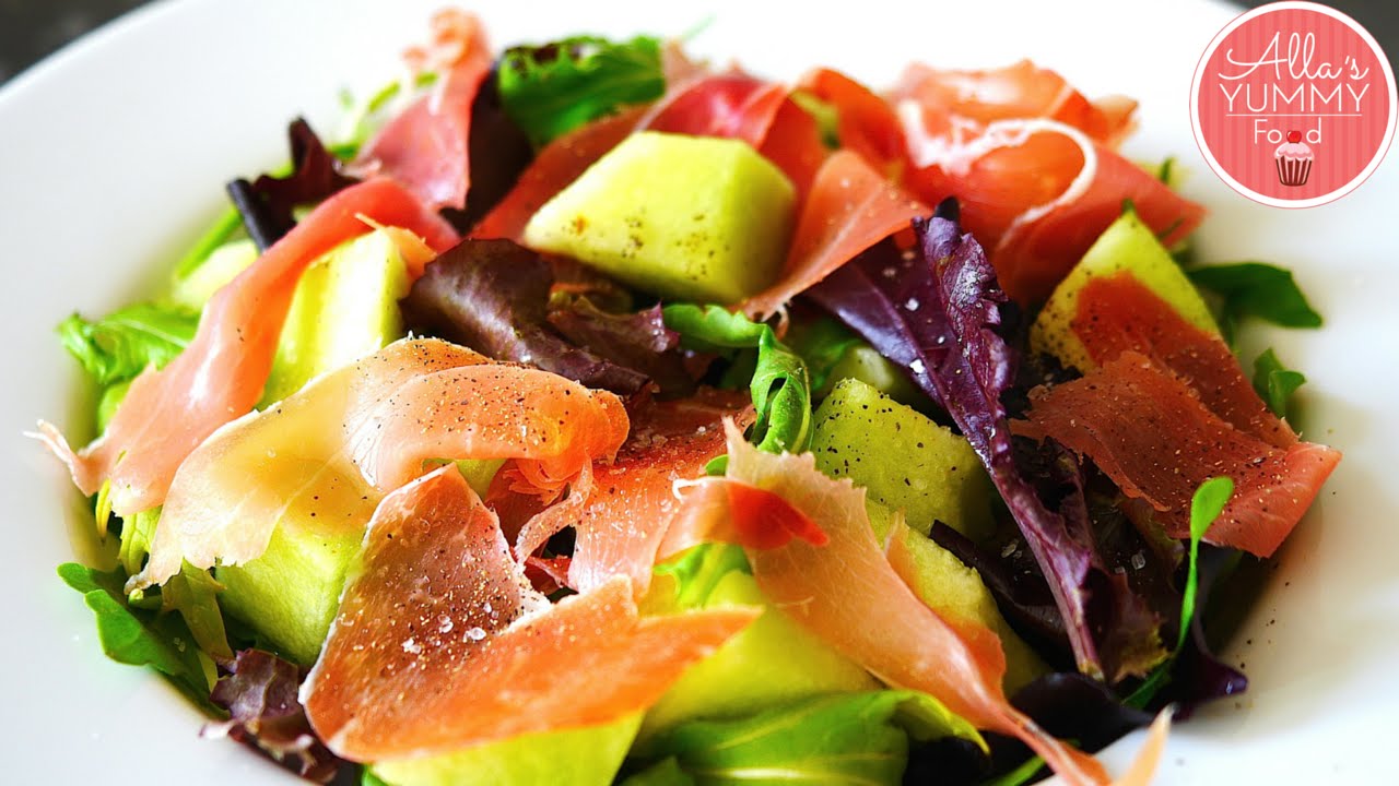 Parma Ham and Melon Salad - Салат с дыней, пармской ветчиной