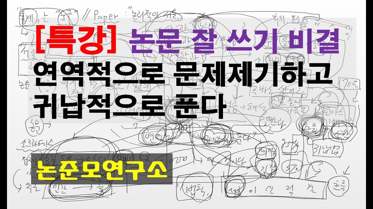특강 논문 잘쓰기 비결, 연역적으로 문제제기하고 귀납적으로 푼다