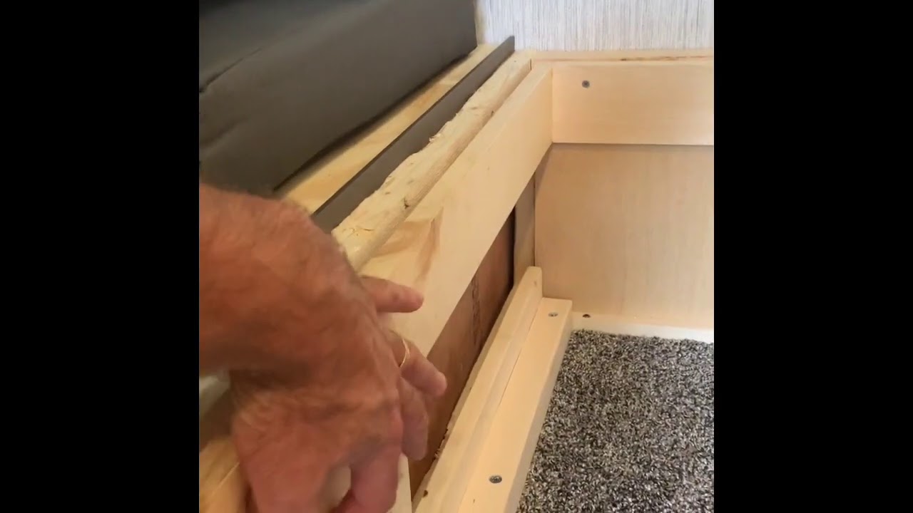 Under seat Drawer In RV Camper Dinette