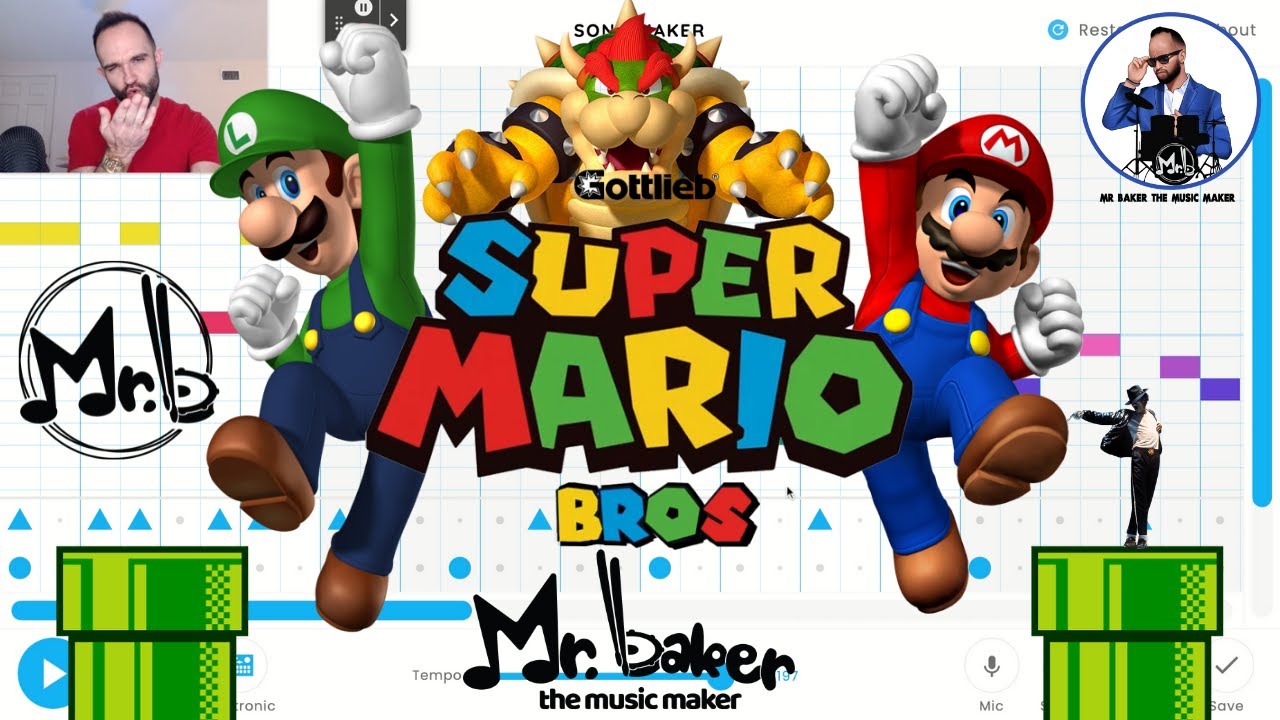 SUPER MARIO BROS Theme Song on Chrome Music Lab